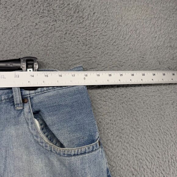 Vintage Ecko Unltd Jeans men's 36 Blue Denim Light Baggy Thrashed Y2k NO BUTTON - Picture 5 of 13